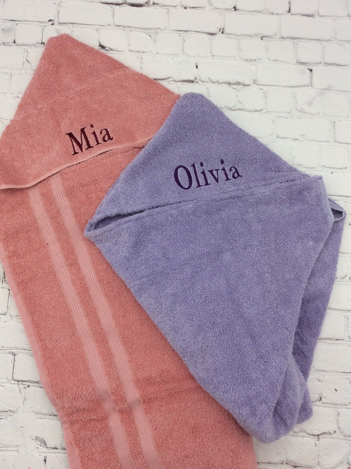 Monogrammed Hooded Towel - Unique Baby Shower Gift, Personalized Birthday Present - Infant Toddler and Kids Customizable Sizes and Colors