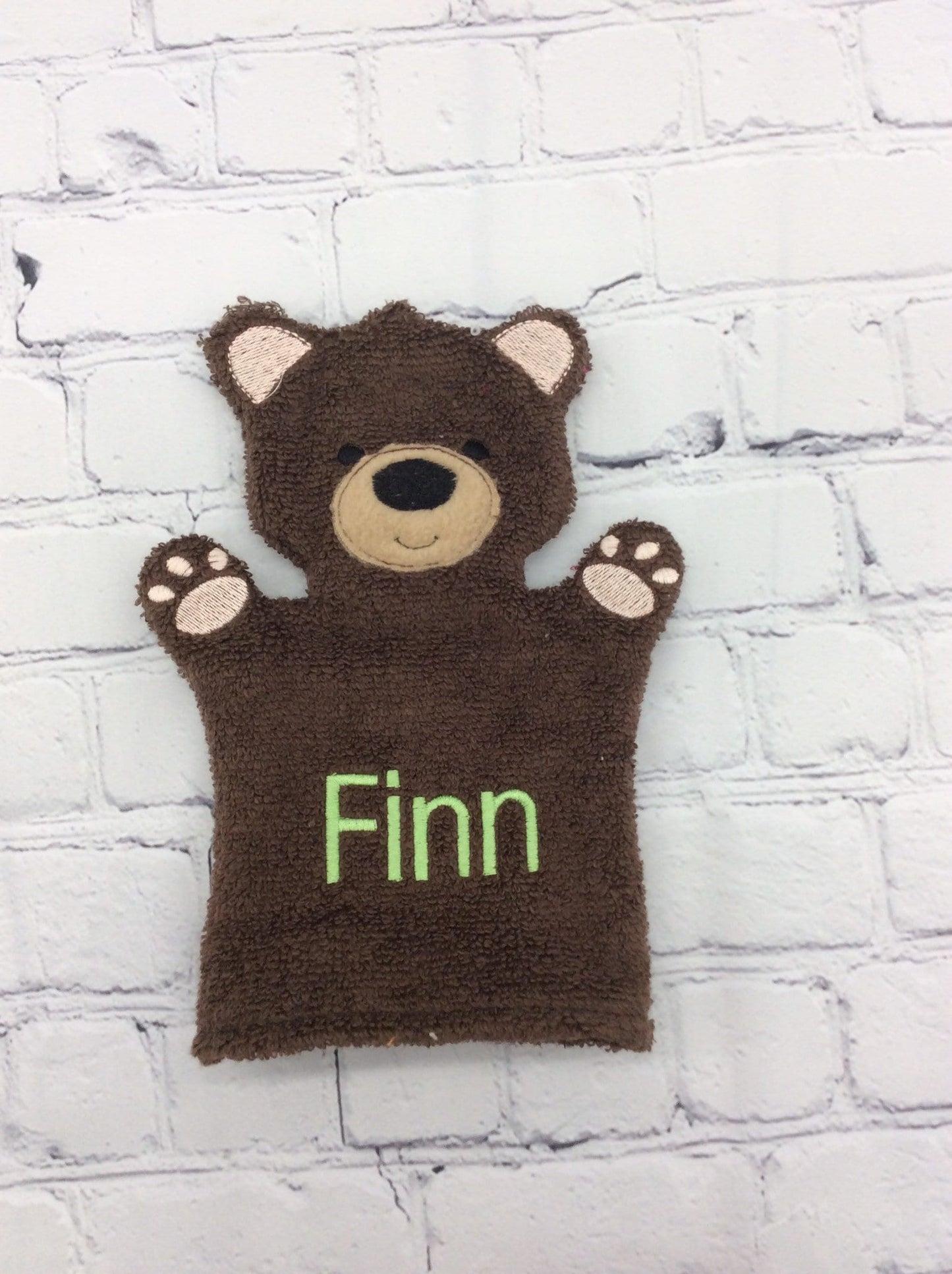 Bear Kids Bath Mitt - Personalization available